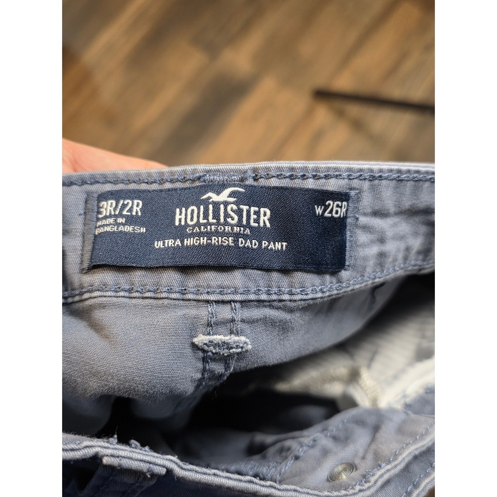 Hollister Gray/Blue Cargo Wide-Leg Pants - Picture 6 of 7
